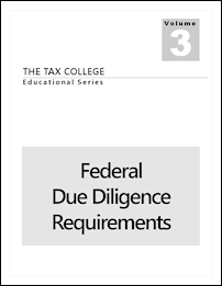 Our Publication - The Tax Preparer's Federal Due Diligence Requirements.